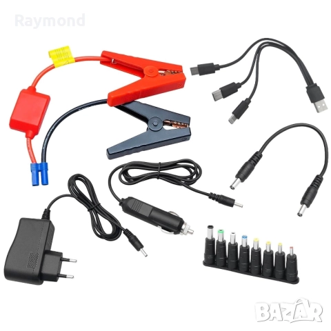 KraftWorld KW-2679 – Джъмп стартер за кола с компресор, фенер и аварийни инструменти 12V, 600A, USB, снимка 4 - Компресори - 51793365