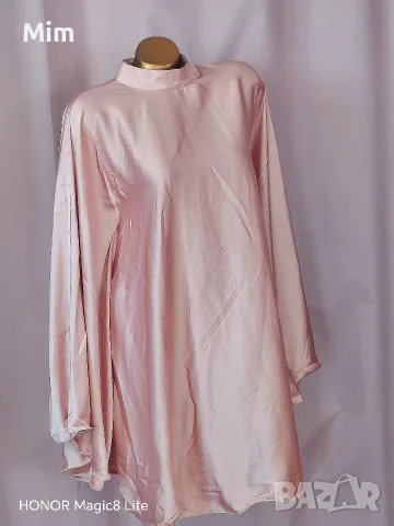 M/L Розова, сатенена много ефектна рокля / перелина /, снимка 4 - Рокли - 56204566