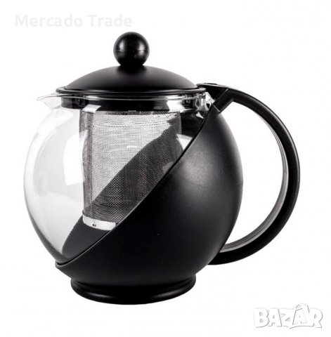 Чайник с филтър Mercado Trade, Стъкло, 750 мл, Прозрачен