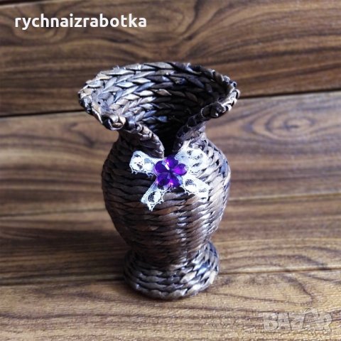 Ваза от хартиени пръчици, снимка 1