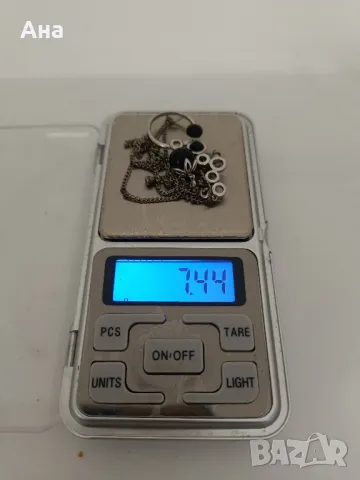 Красиво сребърно колие с естествени камъни , снимка 4 - Колиета, медальони, синджири - 50347527