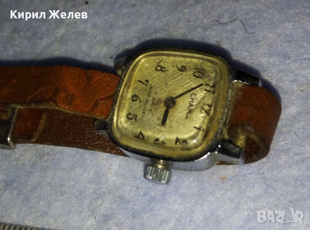 ЧАЙКА 17 КАМЪКА Стар РУСКИ СССР МЕХАНИЧЕН РЯДЪК ДАМСКИ ЧАСОВНИК с КОЖЕНА КАИШКА 38938, снимка 3 - Антикварни и старинни предмети - 42128627