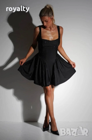 Елегантна Черна Дамска Рокля 