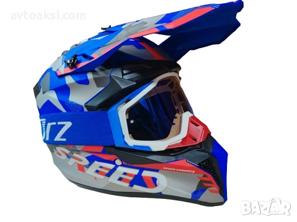 Каска Крос Мотор/Скутер/Бъги/Вело/АТВ +Очила -195-2, снимка 5 - Аксесоари и консумативи - 54015815