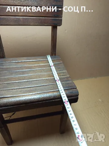 Соц Старо Малко Детско Дървено Столче., снимка 11 - Антикварни и старинни предмети - 49306354