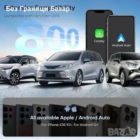 Нов Wireless CarPlay Android Auto Адаптер 2025 iOS/Android USB-C за кола, снимка 6 - Друга електроника - 50033984