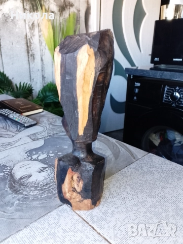 Африкански племенен бюст от мпинго, снимка 8 - Статуетки - 51108975