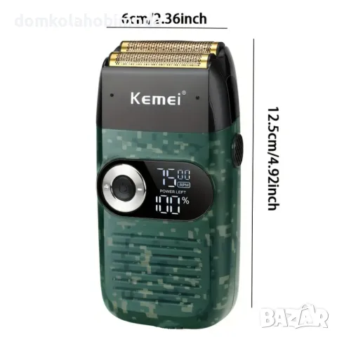 Професионална Тример и Самобръсначка Kemei, Презареждаща батерия, 3 скорости, снимка 2 - Електрически самобръсначки - 48057629