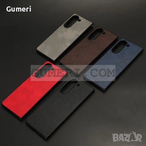 Samsung Galaxy Z Fold5 5G Предпазен Гръб - Кожа