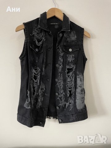 Дънков елек с ресни FORNARINA, снимка 9 - Елеци - 44418761