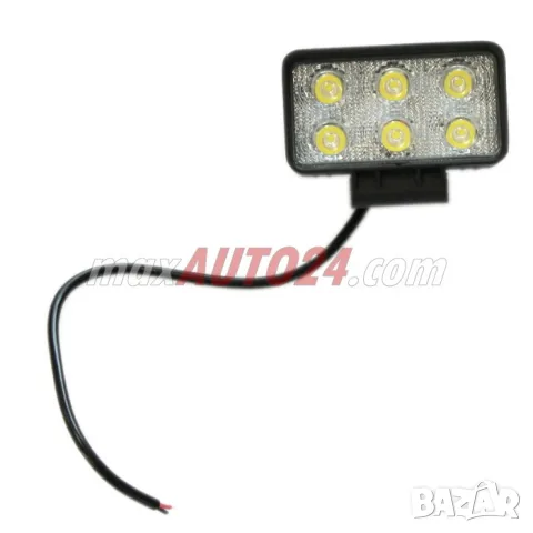 Правоъгълен LED прожектор 18 W 110 x 60 mm, снимка 2 - Аксесоари и консумативи - 55864153
