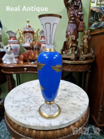 Чудесна рядка антикварна колекционерска ваза Бохемия , снимка 6 - Вази - 50263076