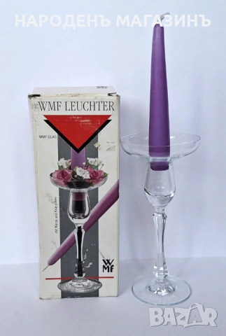 WMF - GERMANY - Нов свещник стъкло свещ кутия , снимка 2 - Други ценни предмети - 54257165