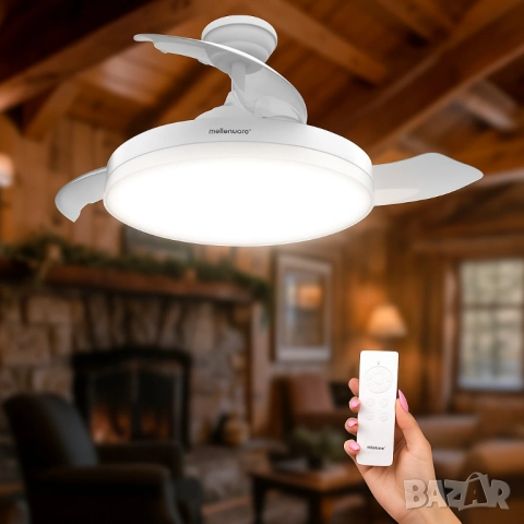 Вентилатор за таван с осветление,  Brizy Bright Foldable -50% отстъпка, снимка 5 - Друга електроника - 51926864