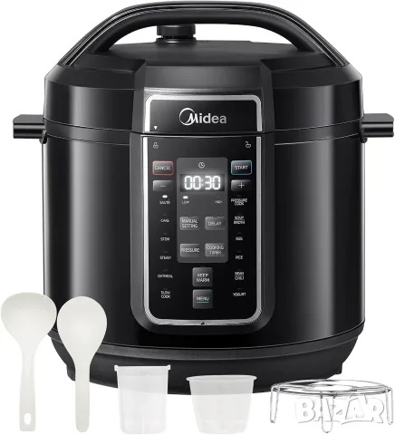 Електрическа тенджера под налягане Midea 9 в 1, 8 л