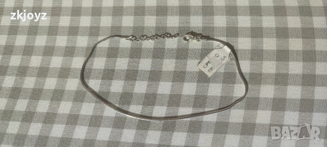 НОВА СРЕБЪРНА ГРИВНА ЗА КРАК 3 грама / ПРОБА 925, снимка 5 - Гривни - 51159834