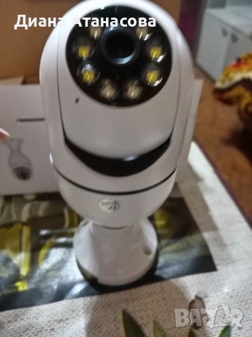 Камера за видеонаблюдение 360°, лесен монтаж