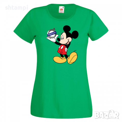 Дамска тениска Mickey Mouse Volvo.Подарък,Изненада,, снимка 2 - Тениски - 36529641