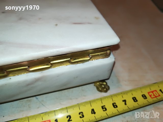 МРАМОРНА КУТИЯ С ОБКОВ 1101231100, снимка 12 - Антикварни и старинни предмети - 39263979