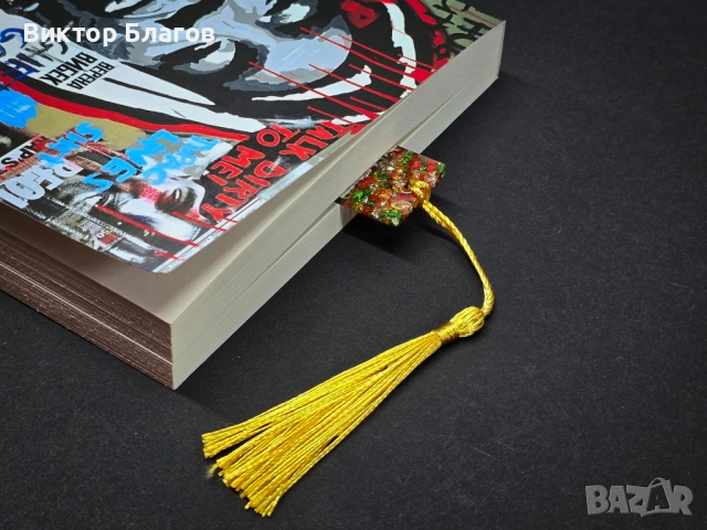 Книгоразделител от епоксидна смола с цветя, снимка 7 - Други - 52908793