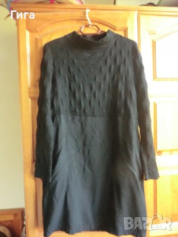 черна рокля с плетена горна част, снимка 2 - Рокли - 37594880
