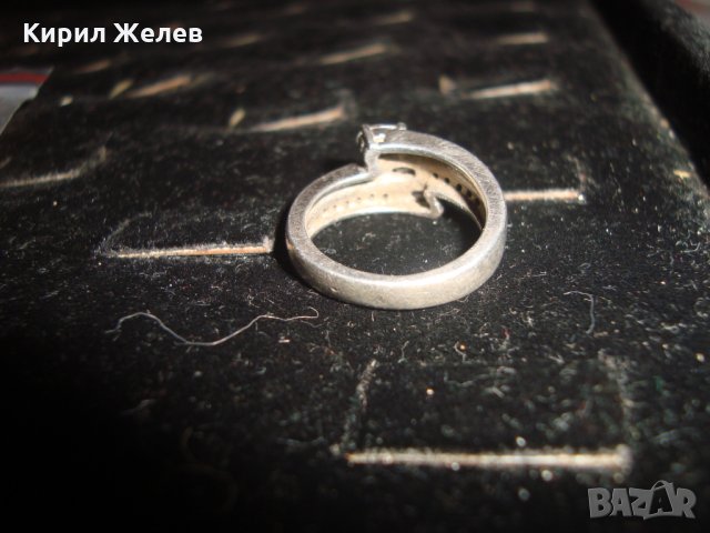 СРЕБЪРЕН ПРЪСТЕН СРЕБРО ПРОБА 925 МАРКИРАНО с МИНИАТЮРНИ ФАСЕТ ЦИРКОН КАМЪНИ 9488, снимка 13 - Пръстени - 31247168