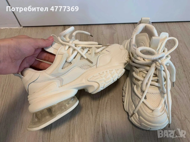 Бежави дамски маратонки, снимка 4 - Маратонки - 53973354