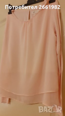 Нежна блуза в прасковен цвят - НМ, снимка 5 - Блузи с дълъг ръкав и пуловери - 37300544