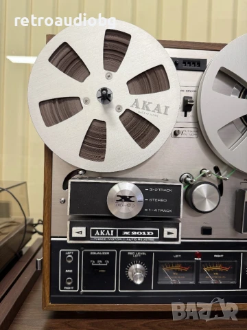 🔊Колекционерски ретро ролков триглав магнетофон AKAI X-201D - магазинно състояние🔊, снимка 4 - Декове - 50612647