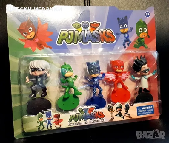 Фигурки Пи Джей Маск, PJ Masks, 6 броя, комплект 