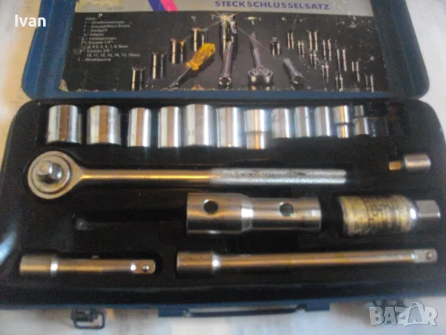 НЕМСКА МАЛКА ГЕДОРИЯ ИНСТРУМЕНТАЛИУМ 18 ЧАСТИ СТАРО КАЧЕСТВО ТРЕСЧОТКА ТОРСОВЕ АДАПТЕРИ НЕПЪЛЕН К-Т, снимка 4 - Други инструменти - 48563559