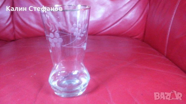 Ретро чаши за безалкохолно, ръчна гравюра, златен кант, 6 бр, снимка 8 - Чаши - 54173589