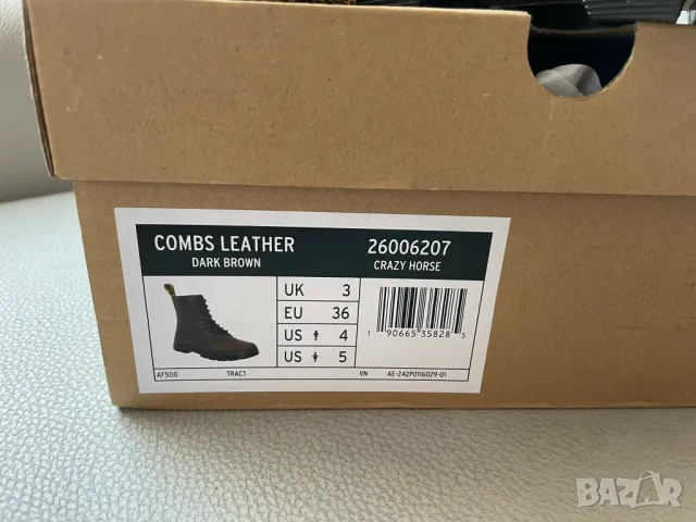 Dr. Martens Combs Crazy Horse Дамски кубинки, 36 EU, снимка 3 - Дамски боти - 49779403
