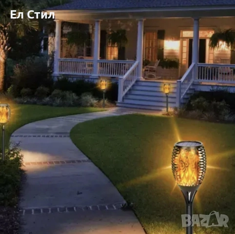 Соларна лампа тип пламък – комплект от 6 бр., снимка 5 - Соларни лампи - 53927969