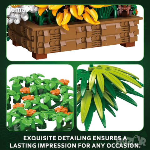 Under the Baubles Комплект за построяване слънчогледови изкуствени цветя за декорация, снимка 3 - Изкуствени цветя - 44559162