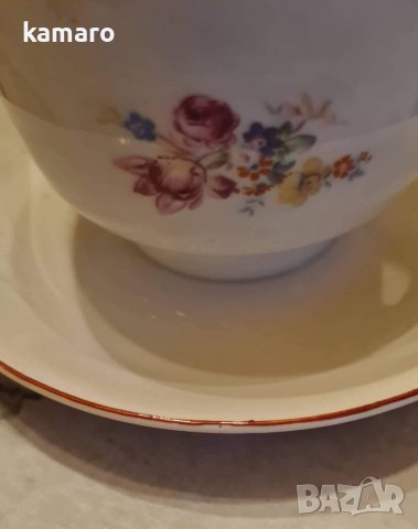 купичка с чинийка порцелан Китка България , снимка 3 - Прибори за хранене, готвене и сервиране - 37576570