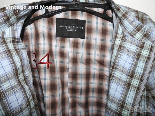 Andersen & Lauth тънко дамско яке каре (M/L) 48 (Като ново) , снимка 4 - Якета - 34210020