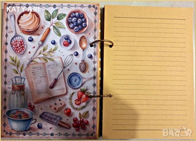 Тефтер за рецепти в кафяво, снимка 4 - Други - 52283300