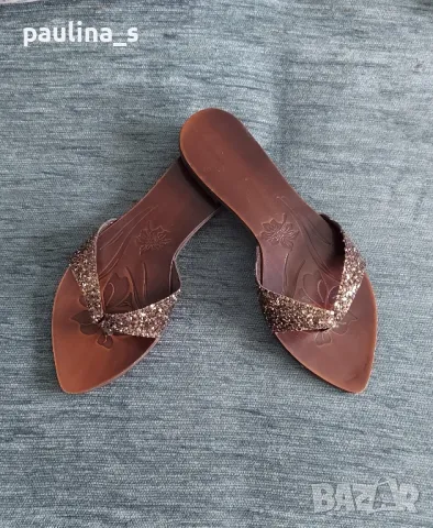 Чехли с блестящи каишки / Italy , снимка 5 - Чехли - 50163709