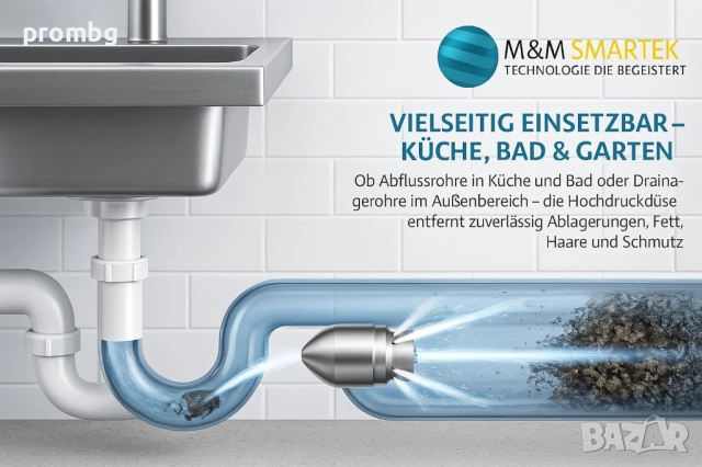 метална дюза за отпушване на канали, тръби, Германия