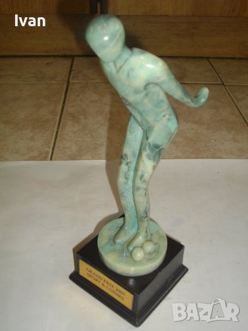 Мраморна Голяма Статуетка GRAND PRIX 2007 SPORT AND LOISIRS-24 см, снимка 9 - Статуетки - 39820704