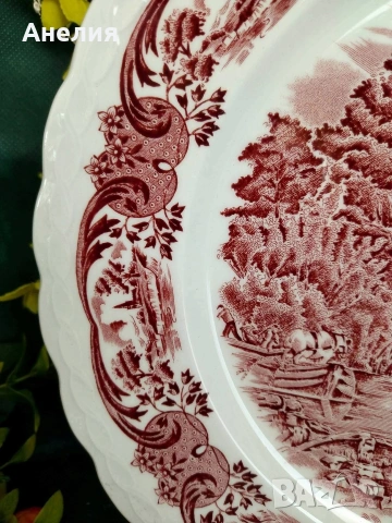 Англия в червено плата и чинии, снимка 14 - Чинии - 53205542