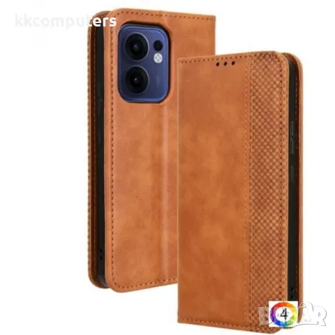 Oppo Reno13 5G Retro Texture Wallet Калъф и Протектор, снимка 4 - Калъфи, кейсове - 49894706