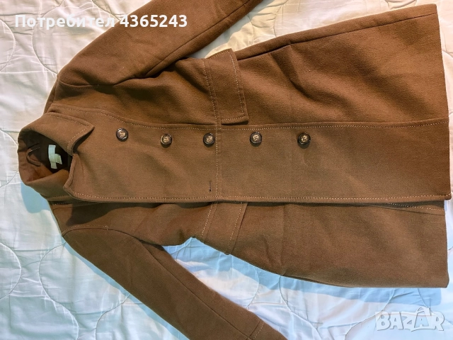 Дамско зимно кафяво официално палто размер 38/ М, снимка 5 - Палта, манта - 52617693