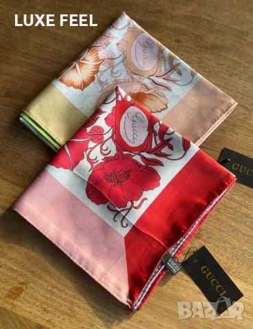 Дамски Шалове - Коприна ⚜️ Gucci , снимка 4 - Шалове - 53021487