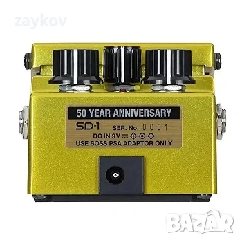 BOSS SD-1-B50A Компактен педал за овърдрайв с ограничено издание за 50-годишнината, снимка 2 - Друга електроника - 50844148