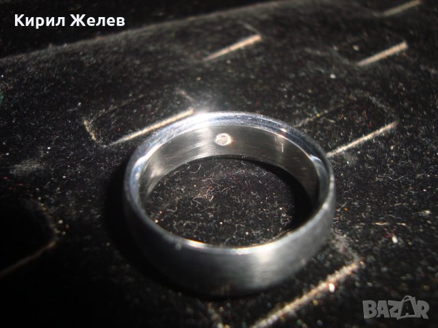 СТОМАНЕН ПРЪСТЕН с ОТВЪТРЕ ВГРАДЕН СКЪПОЦЕНЕН КАМЪК МНОГО ОРИГИНАЛЕН ТИП ХАЛКА 19695, снимка 11 - Пръстени - 32101929