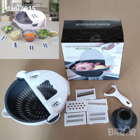 Резачка за зеленчуци и ренде Sortex + аксесоари, снимка 7 - Аксесоари за кухня - 42902448