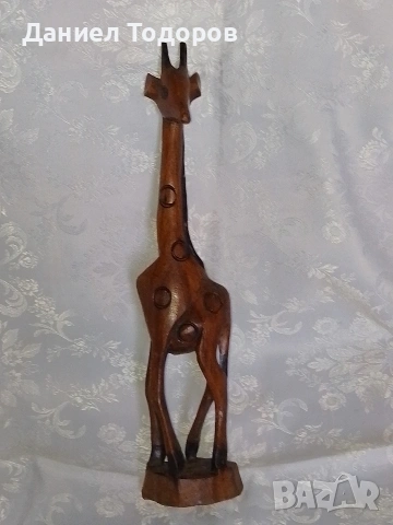 Стара Дървена Фигура , Жираф, снимка 2 - Колекции - 53072031