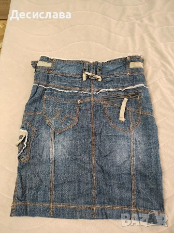дамска дънкова пола, снимка 3 - Поли - 53213668